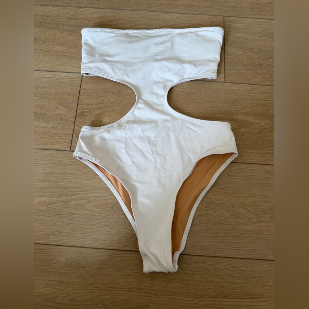 Zara Cutout White Swimsuit
